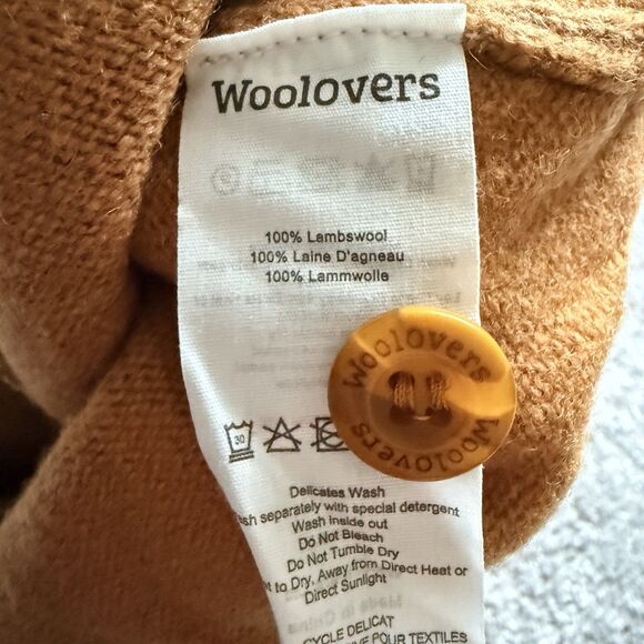WoolOvers Sweater Lambswool Womens Size Small Vest Mustard Yellow Button Front - Picture 7 of 8